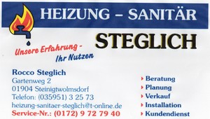 Heizung Sanit&auml;r Steglich